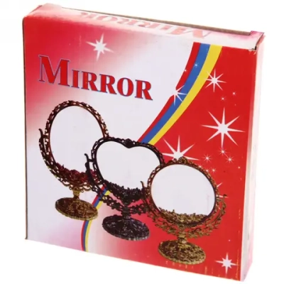 Зеркало настольное в пластиковой оправе «Версаль - Овал», цвет серебро, двухстороннее, 20.5см