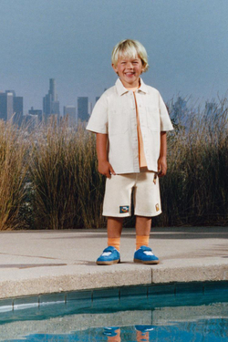 ZARA РУБАШКА ИЗ ТВИЛА С КАРМАНАМИ, СВЕТЛО-БЕЖЕВЫЙ