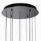 Подвесной светильник Rain Ø51,5 см, дымчатый, чёрный глянец
