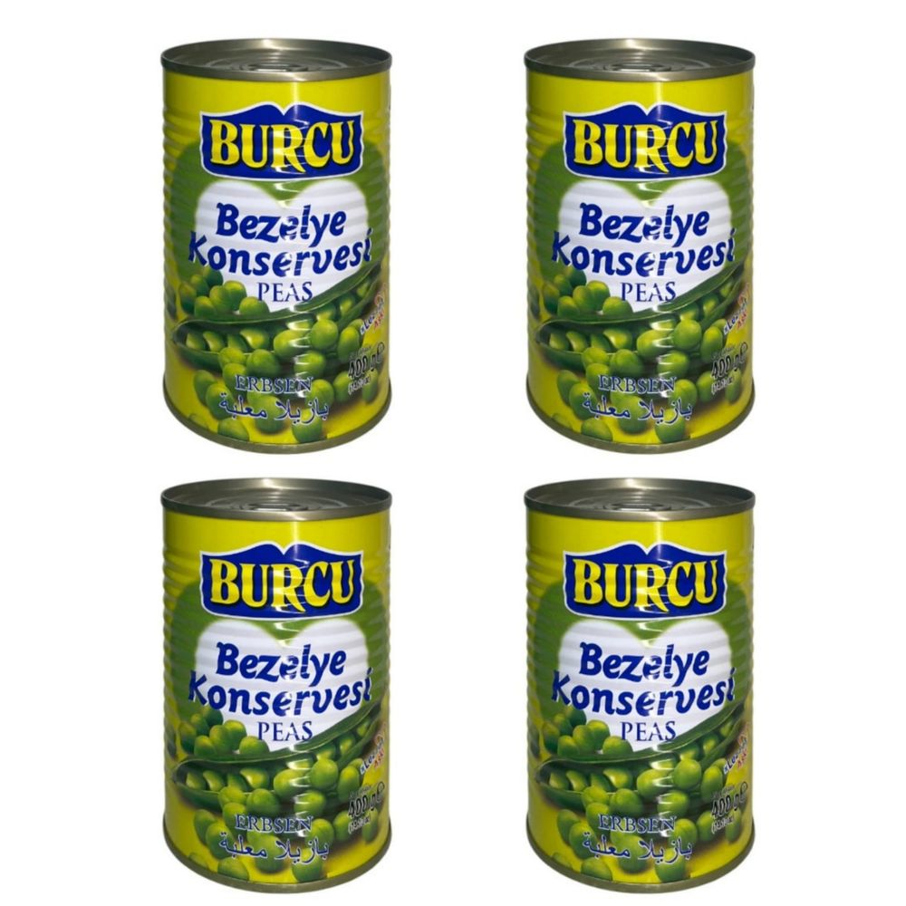 Горошек зеленый BURCU 400 г x 4 шт