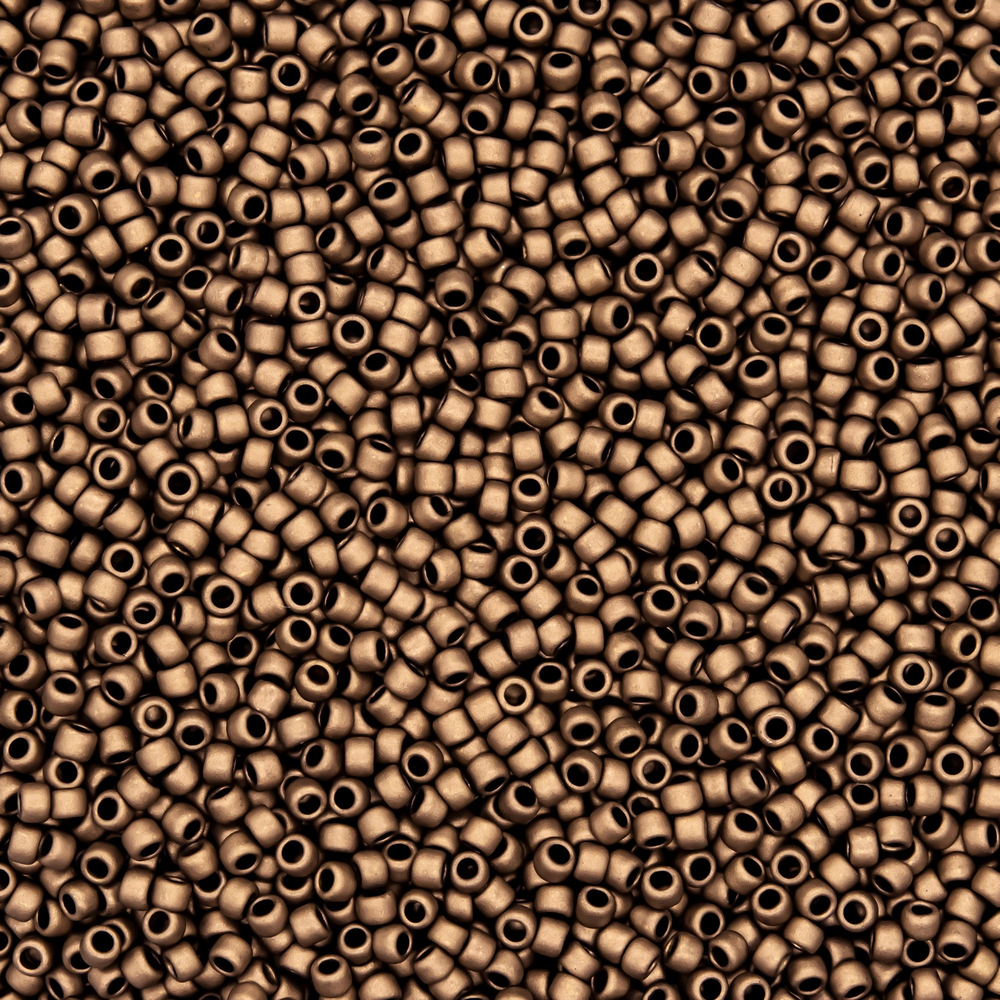 Японский бисер TOHO Round 15/0 (№221F), металлизированный, непрозрачный матовый