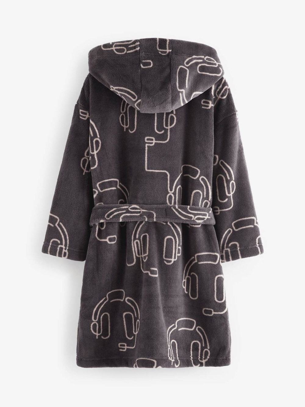 Халат флисовый для мальчика Next N23-837, Темно-серый