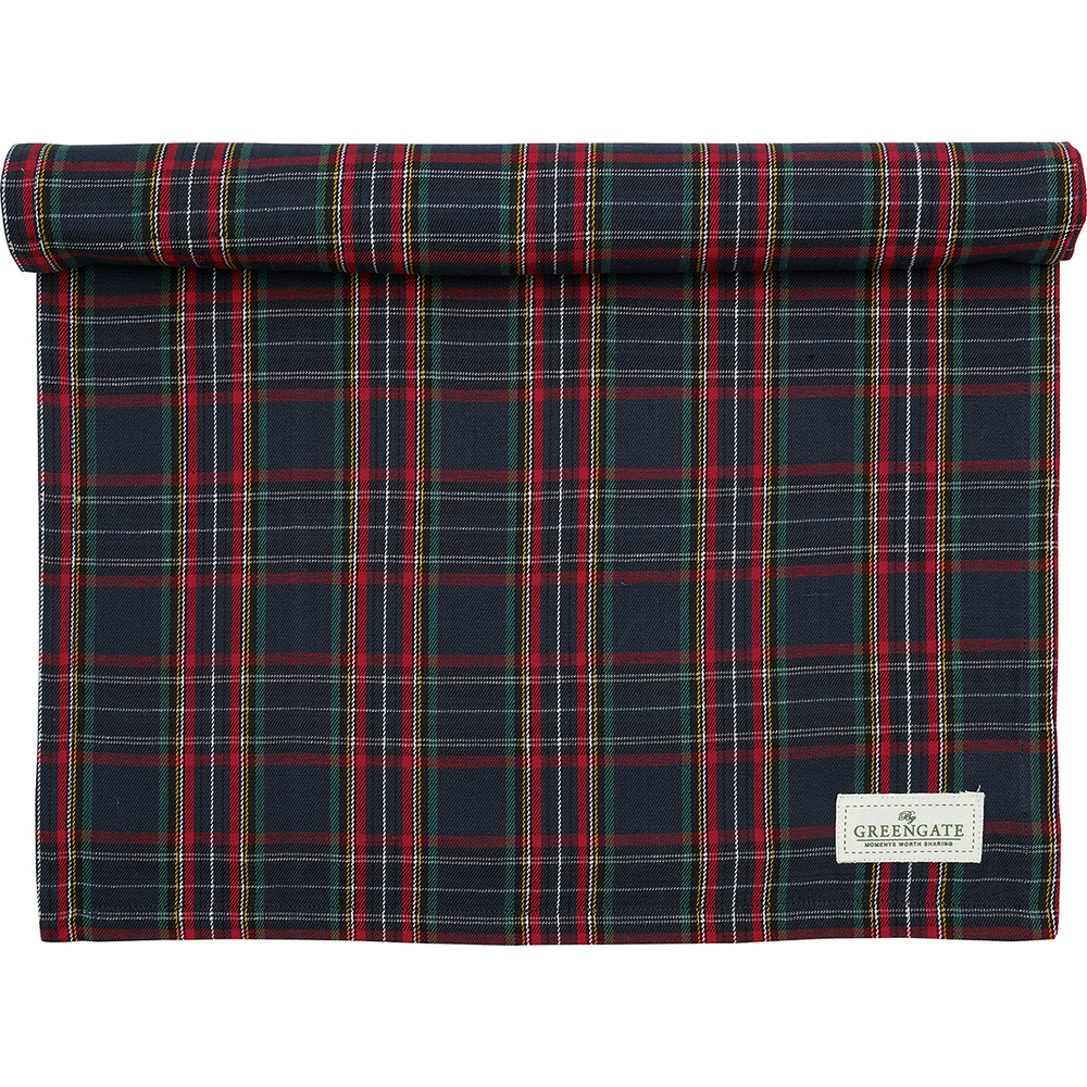 Столовая дорожка Dagmar check dark blue, 45х140 см