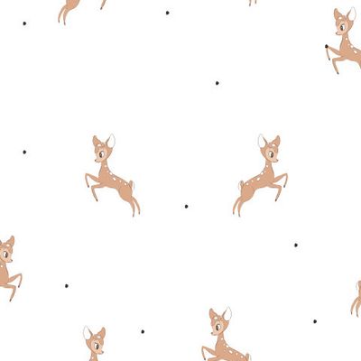 Мелкие олени на белом