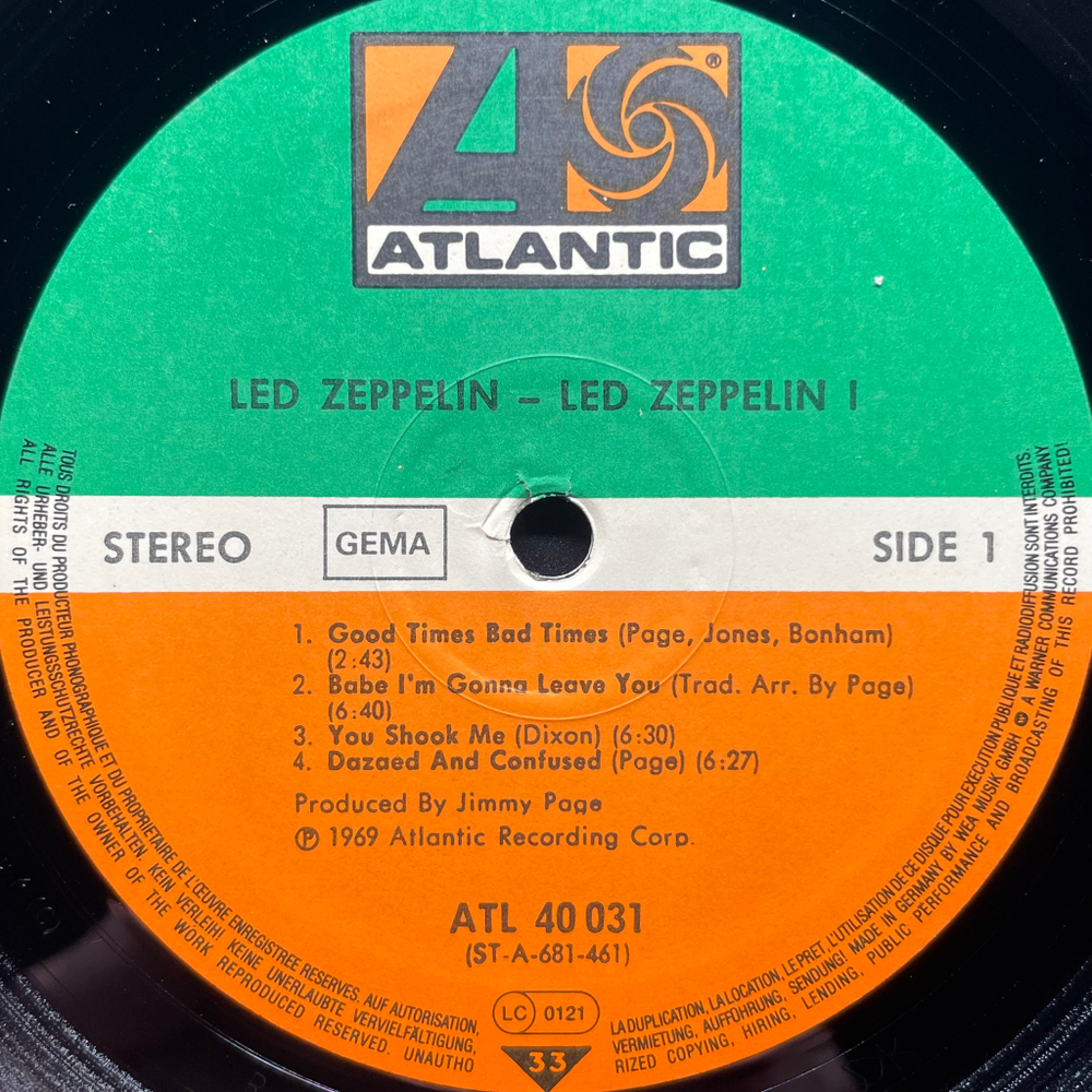 Led Zeppelin ‎– Led Zeppelin I (Германия 1980г.)
