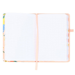 Записная книжка Basir на резинке, формат А5, серия "Цветы", переплет 7БЦ, 21*14.5 см, 80 листов, 4 цвета ассорти