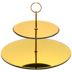 БЛЮДО СЕРВИРОВОЧНОЕ 2-Х ЯРУСНОЕ "GOLDEN MIRROR" 19/30 СМ