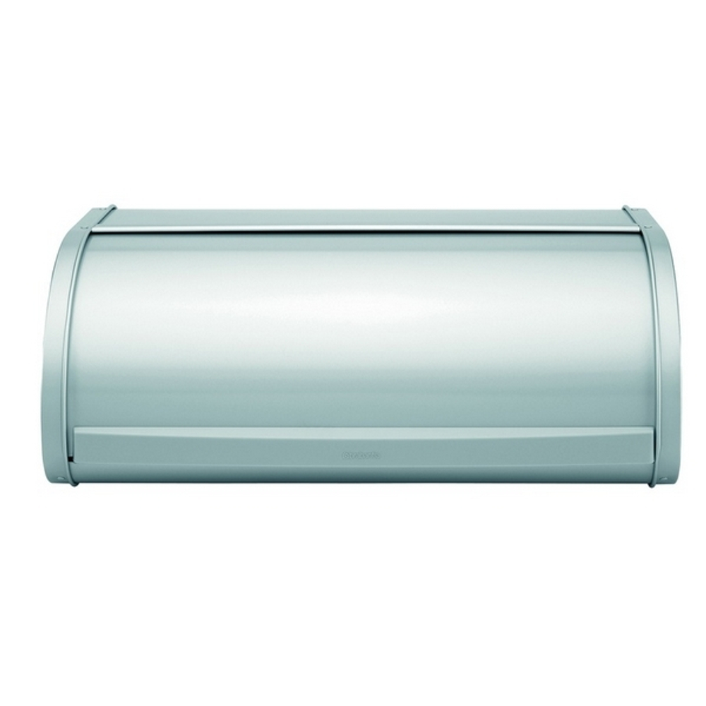 Хлебница Brabantia со сдвигающейся крышкой серый металлик вид спереди