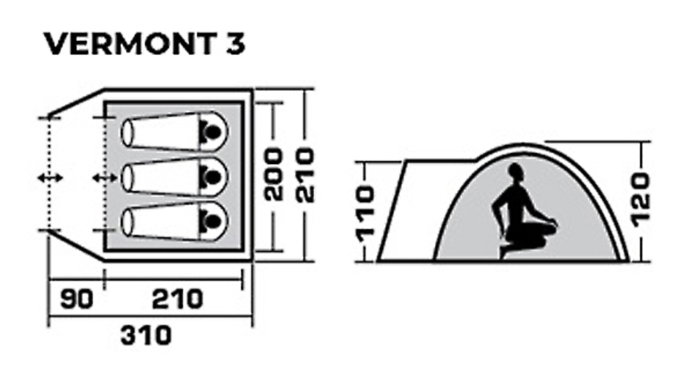 Палатка Jungle Camp Vermont 3 [70825]