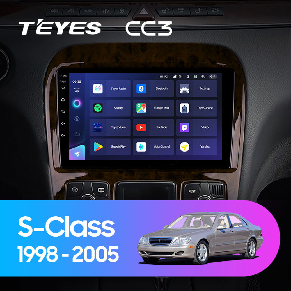 Teyes CC3 9"для Mercedes Benz S-Class 1998-2005