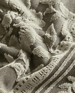 Zara Home - Жаккардовое велюровое банное полотенце, зеленый, 50х90 см