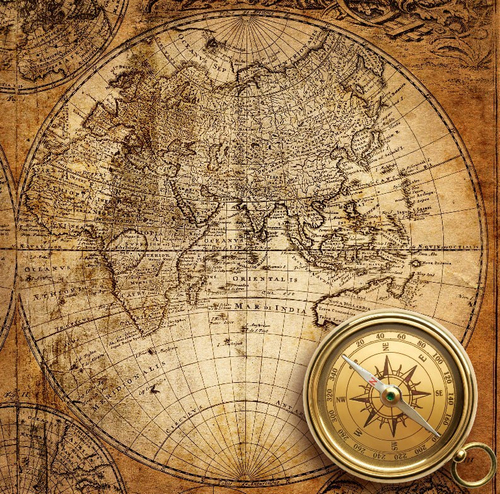 Географические карты №46 Фотообои и Фрески ручной работы