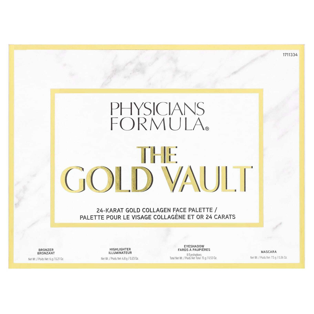 Physicians Formula, The Gold Vault, 24-каратное золото, коллагеновая палитра для лица, 1 шт.