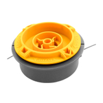 Катушка триммерная полуавтомат, быстрая заправка, шестигранник HEX х 15/6, болт 5/16 левый, М8 левый Denzel