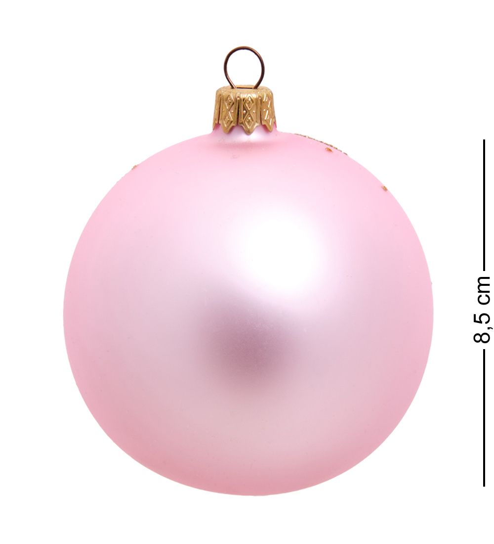 Элита НФШ-1046/1 Ел. украшение Шар «Влюбленные медвежата» розовый 85мм