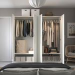 Распашной шкаф PAX FORSAND IKEA (четырехсекционный) (белый)  220*60*240