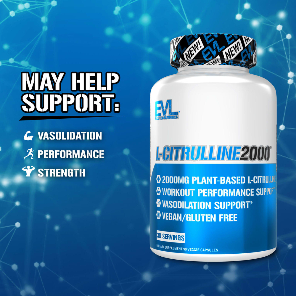 EVLution Nutrition, L-цитруллин 2000, 90 растительных капсул (666 мг на капсулу)