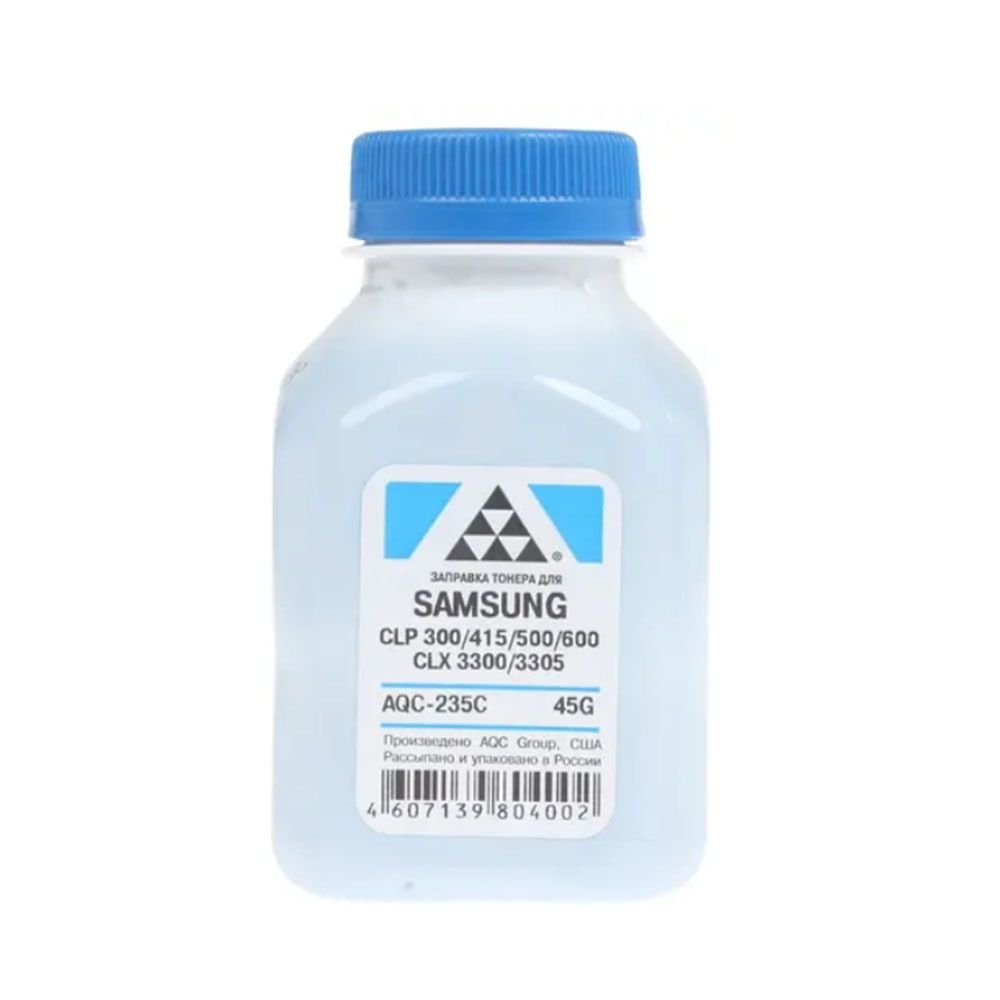 Тонер для SAMSUNG CLP 300/315/320/325/360/415/500/510/600/610/660/CLX3300/3305 Cyan (45г) (AQC-США)