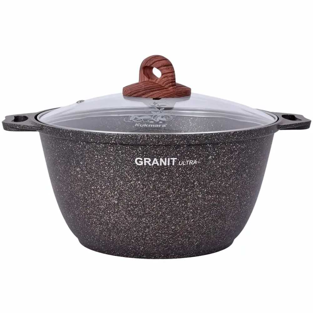 Кастрюля 4л «Granit ultra» (original) со стеклянной крышкой, АП линия кго42а
