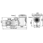 Насос FCP-15AN с префильтром 148-161м³/час(14-10м), 3ф/380В, 12,5/11 кВт