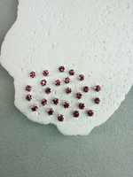 Шатоны 4 мм, Роза в серебре, 25 шт