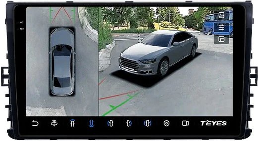 Магнитола для VW Jetta 7, Teramont, Taos, Multivan/Caravelle 2020+, Tiguan 2, Passat B8 - Teyes CC3-2K-360 на Android 10, 2K QLED, 6Гб+128Гб, CarPlay, 4G SIM-слот, 4 камеры в комплекте