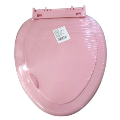 Сиденье для унитаза с планкой цвет розовый в индивид. термоупаковке