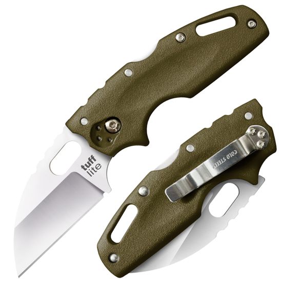 Складной нож Cold Steel 20LTG Tuff Lite Plain Edge OD Green c клинком из стали AUS-8A, рукоять Grivory (Griv-Ex)