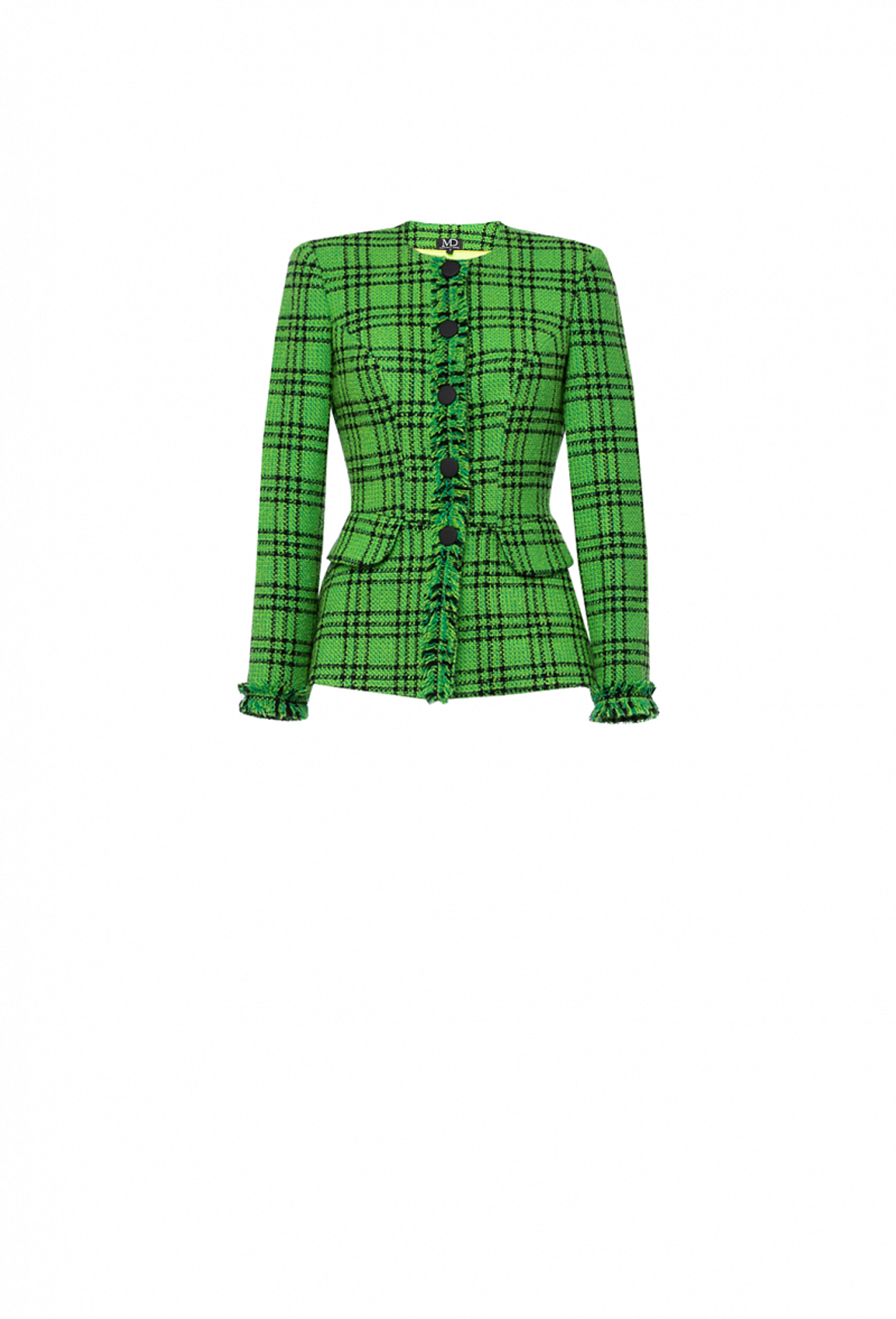 Приталенный твидовый жакет в клетку 01-04-23 FW