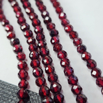 Гранат альмандин, огранка, 4мм, цена за нить 10 см