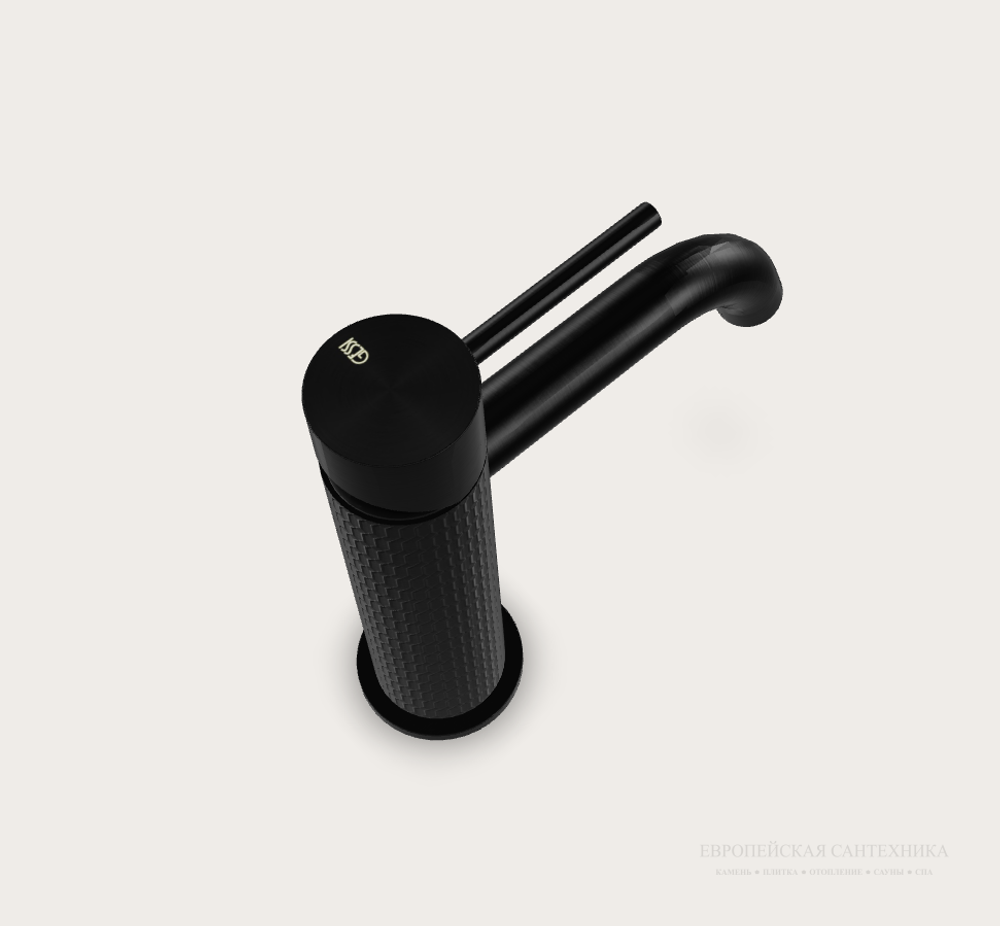 Смеситель для раковины Gessi 316 Meccanica, без донного клапана, цвет Black Metal Brushed PVD
