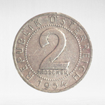 Austria, 2 Groschen, 1954, VF