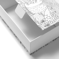 IKEA SKOGSDUVA  (ИКЕА СКОГСДУВА)  -  Коробка, рисунок/мультиколор, 25x17x8,5 см