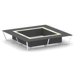 Steel Meet Стол переговорный квадратный KMK-PR.B.SP-20K2 Антрацит/Ваниль Глянец/Металл Белый 4000*40