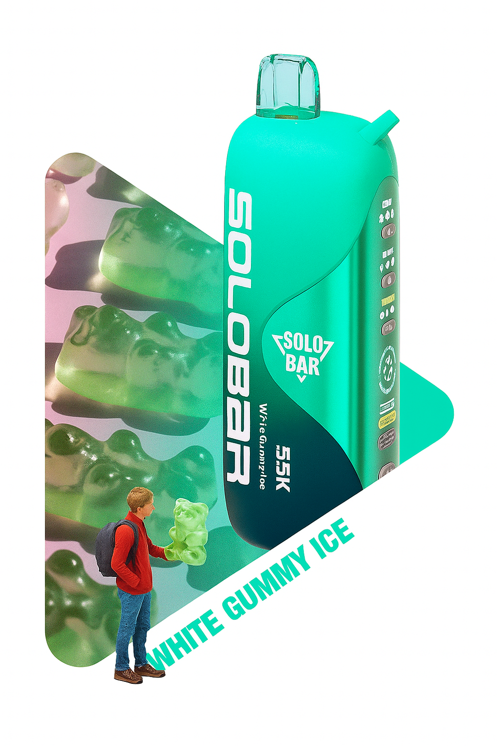 SOLOBAR Vanguard 50000 - White Gummy Ice (5% nic)