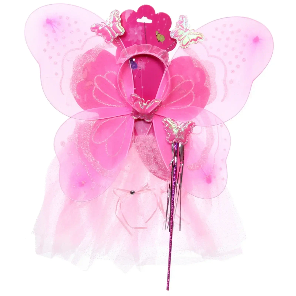 Карнавальный костюм «Волшебная бабочка» (юбка,крылья,волшебная палочка)