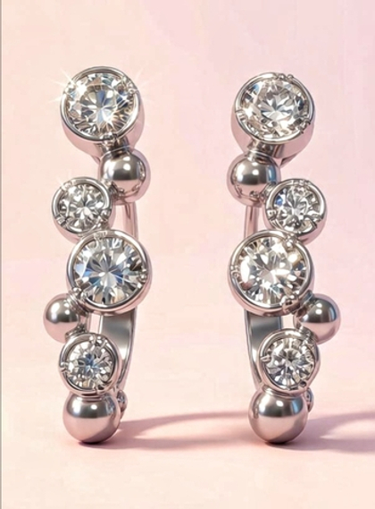 Ювелирные серьги из серебра 925 пробы