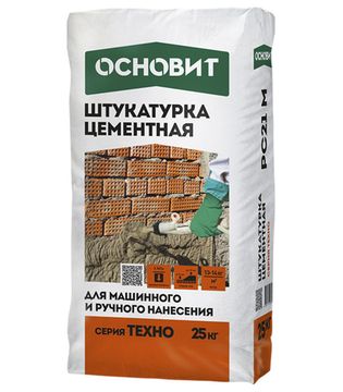 Штукатурка ОСНОВИТ цементная ТЕХНО РС-21 М 25 кг.