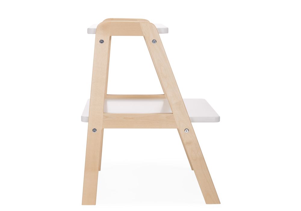 Табурет-стремянка Брети натуральная береза / белый