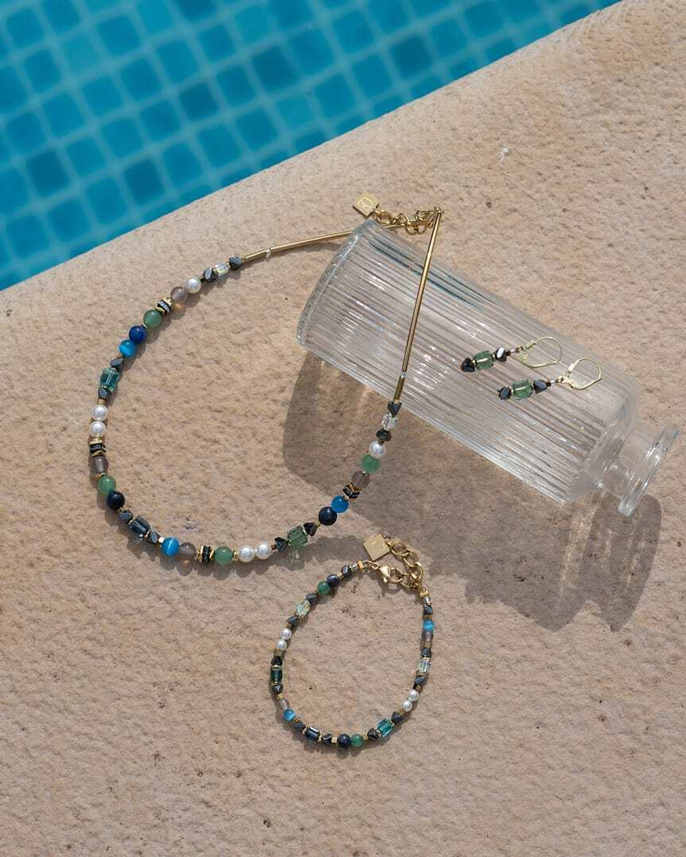 Серьги Coeur de Lion Green-Turquoise 4243/20-0506