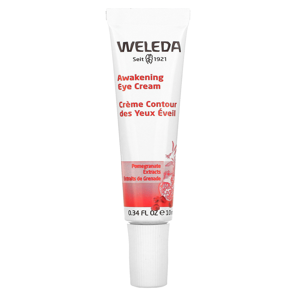 Weleda, пробуждающий крем для области вокруг глаз, для всех типов кожи, с экстрактом граната, 10 мл (0,34 жидк. унции)