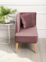 Кушетка Berger лиловый/натурал