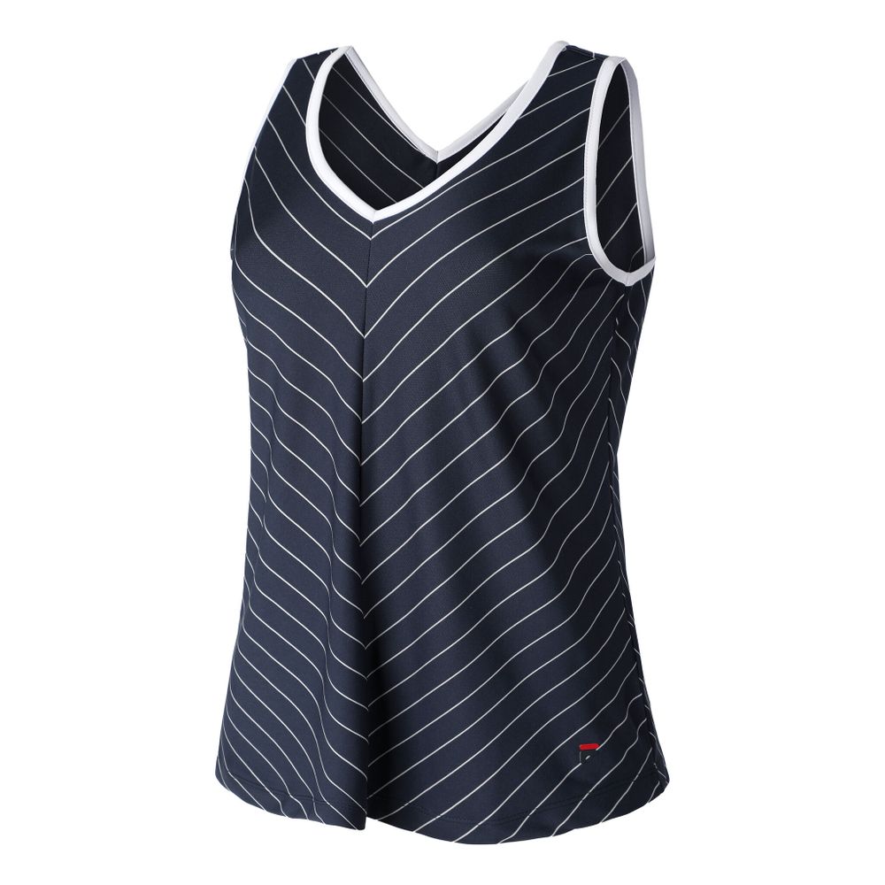 Женская теннисная майка Fila Caroline Tank Top Women - Dark Blue, White