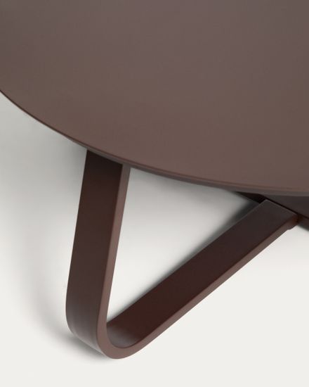 Уличный столик Tamaris из алюминия коричневого цвета Ø80 см