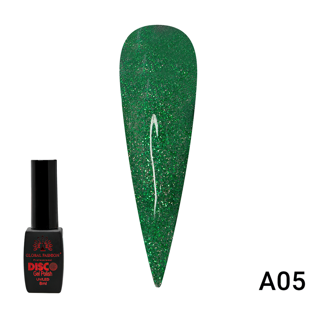 Гель лак Disco Gel Polish, Global Fashion, светоотражающий, 8 мл A05