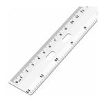 Линейка 30см, пластиковая, прозрачная, Офисмаг