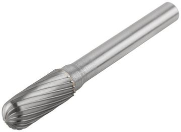 Шарошка карбидная Профи, штифт 6 мм, тип «С», цилиндрическая со сферическим наконечником, 8х20х60 мм