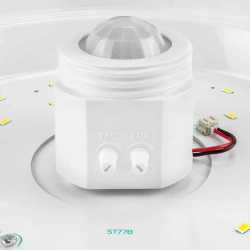 Светильник светодиодный ITALIA с датчиком движения, 16W, 1200lm, 4000K, IP20, AC220-240V, 50/60Hz, 360град, белый корпус GTV OS-ITL16W-LED