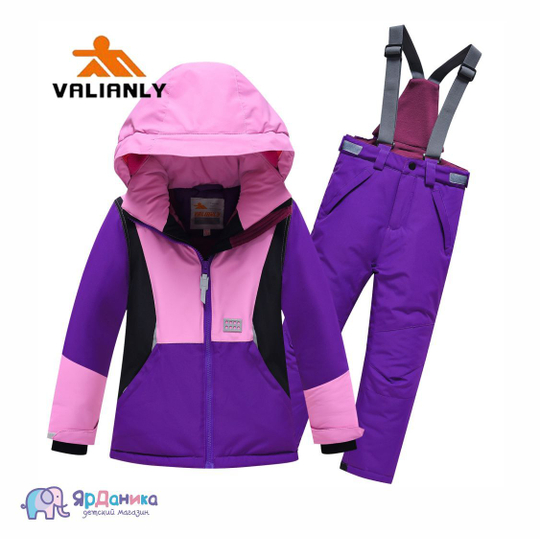 Зимний костюм Valianly фиолетово-розовый