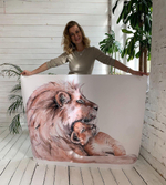 Стикер ЛЕВ И ЛЬВЁНОК